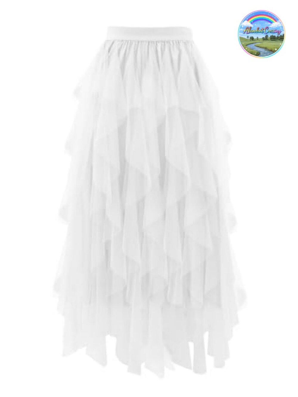 Layered Mesh Tulle A-Line Skirt High Waisted Fluffy Fairy Style